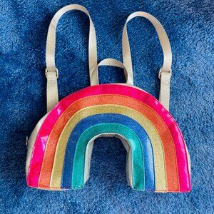 Perfect for Pride! Mini Glitter Rainbow Backpack with Adjustable Straps